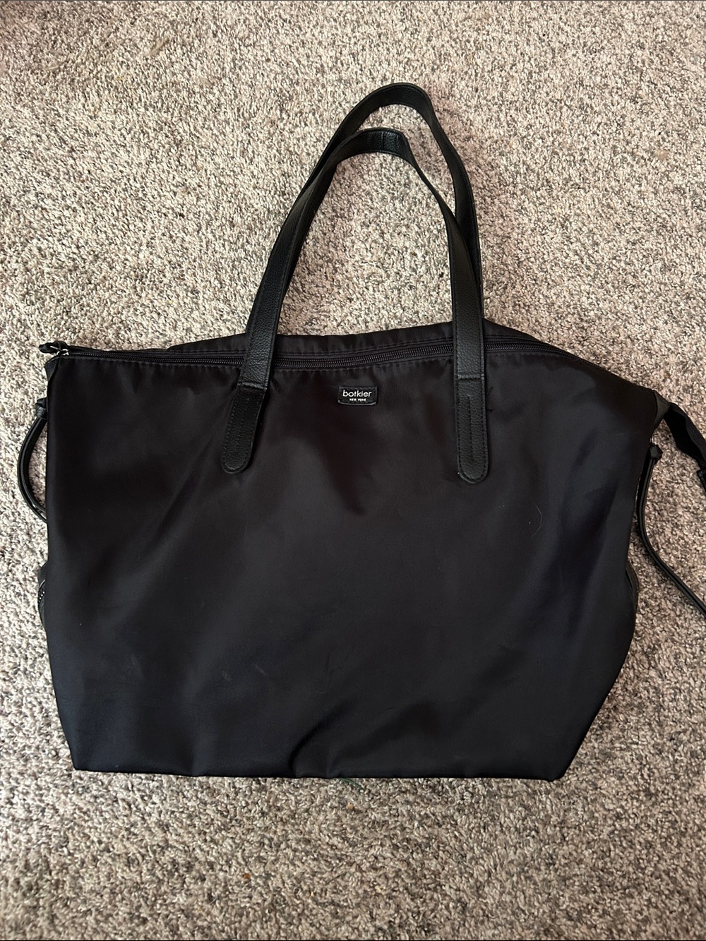 Botkier‎ Black Nylon Tote with Leather Handles